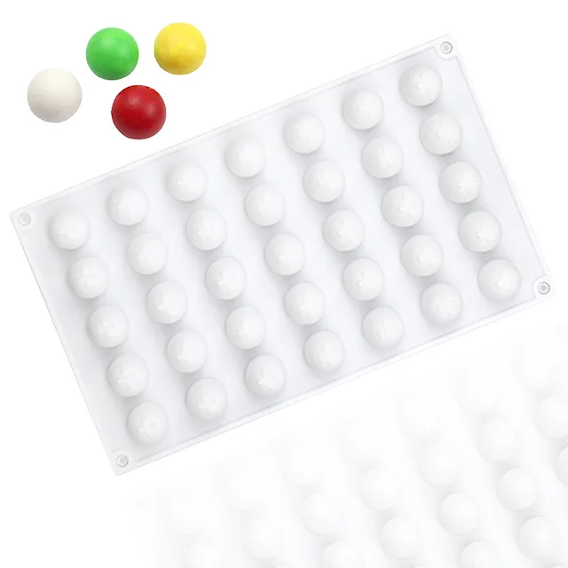 Stampo Silicone Per Palline Cioccolato - 35 Fori Da 2cm, Per Dolci, Gelatine E Cubetti Ghiaccio - Foto 4