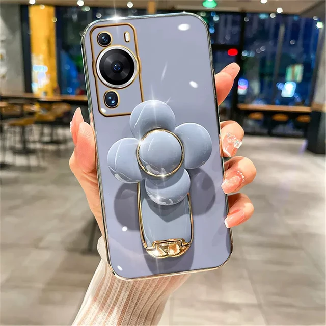 Funda de teléfono con soporte de flores giratorias para Huawei Nova 11 9SE 8i 7i 5t 5i 7 8 9 10 Pro Y70 Plus Y90, cubierta de soporte de silicona suave - Image 5