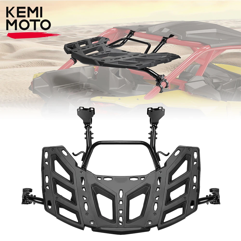 KEMIMOTO LinQ Pivoting Spare Tire Cargo Luggage Rear Rack Kit 715002881 715003439 for Can-am Maverick X3, X3 Max 2017-2023