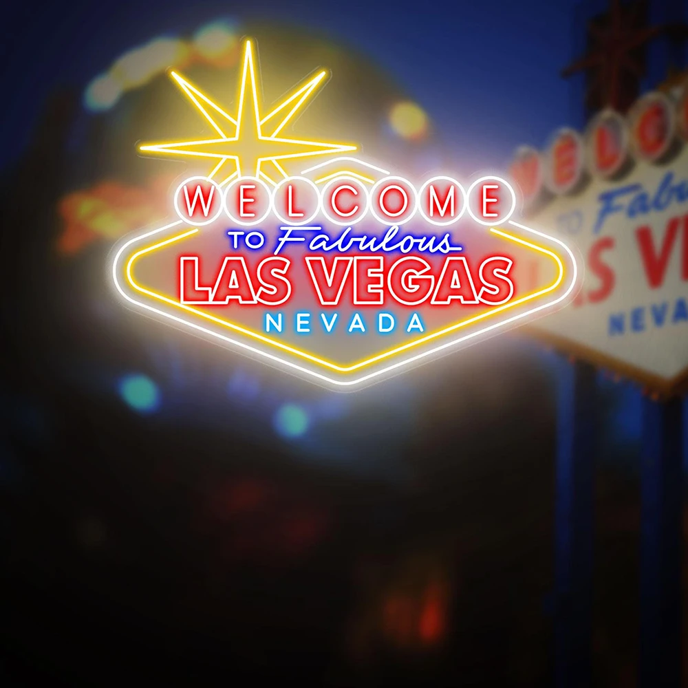 Señal de neón Led con logotipo personalizado para decoración de pared,  señal de bienvenida a Las Vegas, restaurante, tienda, Bar, Pub, Club -  AliExpress, image size:1000x1000