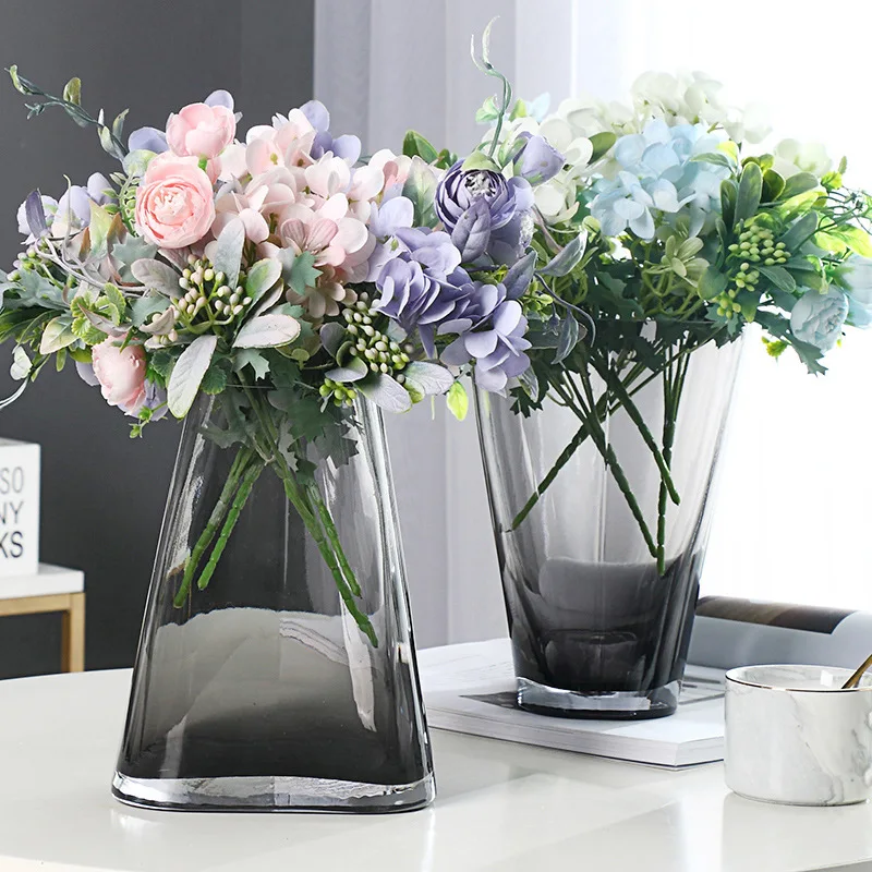 

Glass Vase Transparent Flower Vases For Homes Dry Flower Aromatherapy Desktop Living Room Decoration Accessories Home Nordic