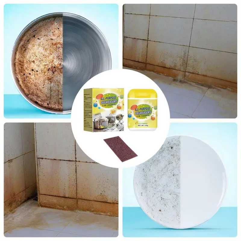 

Kitchen Cleaning Powder Multifunctional Kitchen Oil Stains Grease Cleaning Powder for Heavy Oil Stain and Grease Removal