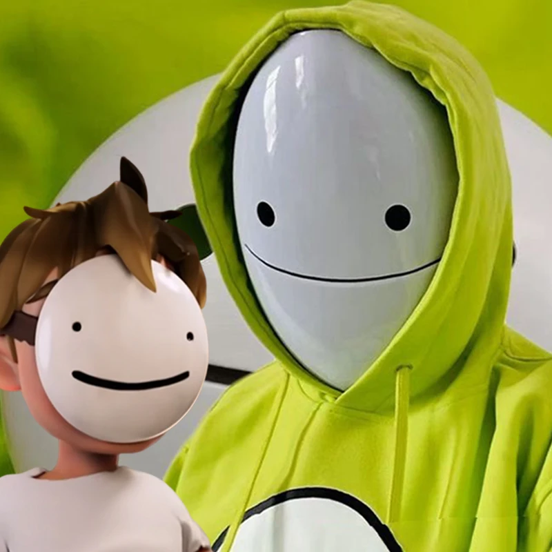 

White Smile Dreams Masks Anime White Helmet Cosplay Mask Halloween Masks Party Props Accessories Cosplay Costume Fantasy