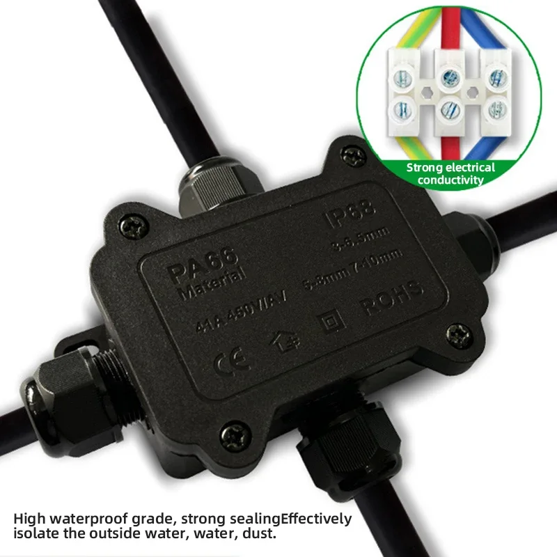 Description Picture 6 of itemIP68 Waterproof Junction Box with Terminal Outdoor 450V 3-10mm Branch Wiring Connector Street Lamp Designed for Buried Wires