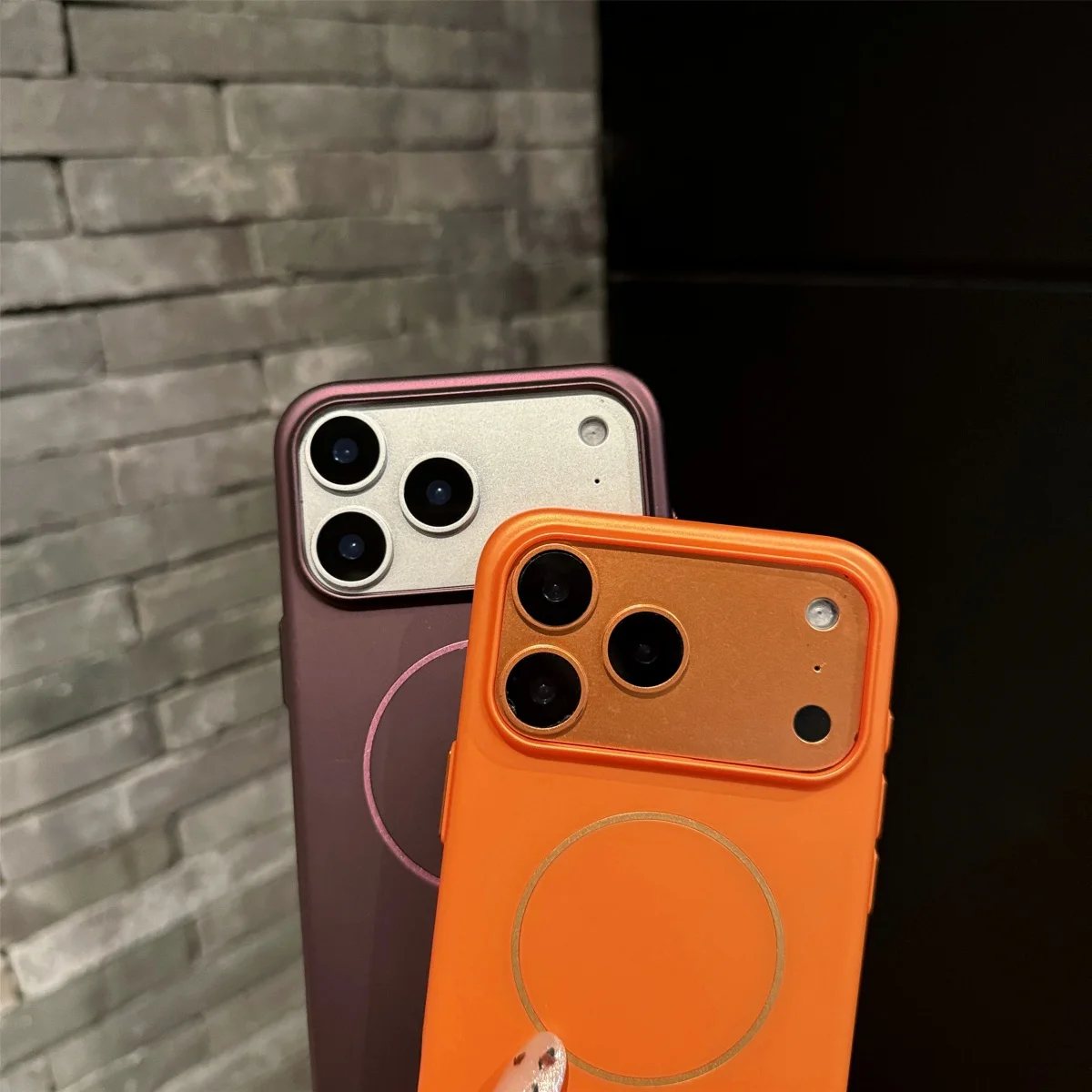 Official Orange Magnetic Frosted Hard Phone Case with Magsafe Wireless Charging Compatibility