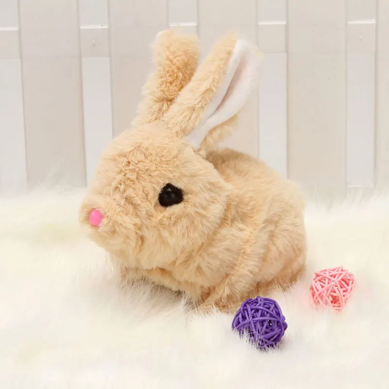 Robot Rabbit Toy Plush Electronic Rabbit Walking Jumping Cute Pet Running Shake Ears Electric Animal Toys For Kids Baby Gifts