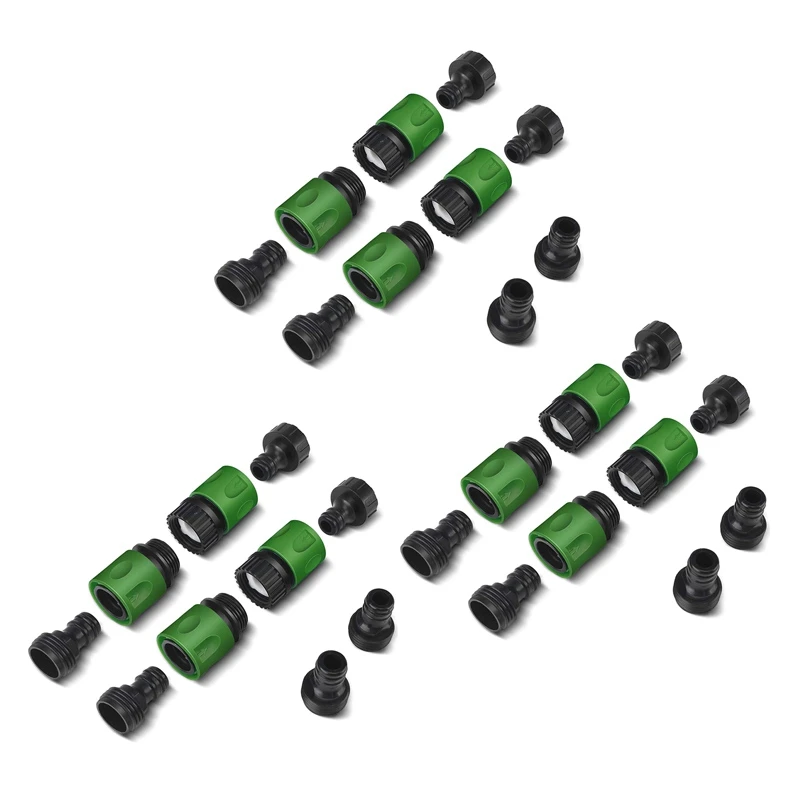 

Garden Quick Connect Release Water Hose Fittings Plastic Connectors, Male & Female 3/4 Inch GHT 30Pcs