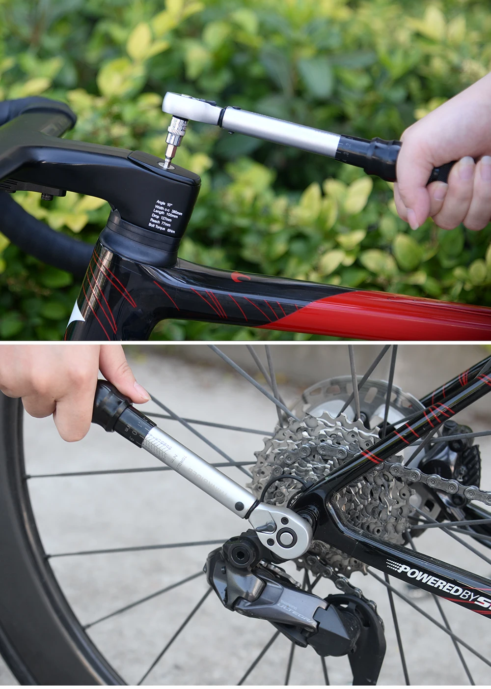 ThinkRider Professional NL-15 PRO Bicycle Bike Torque Wrench 2-20N·m Allen Key Tool Socket Spanner Set Kit