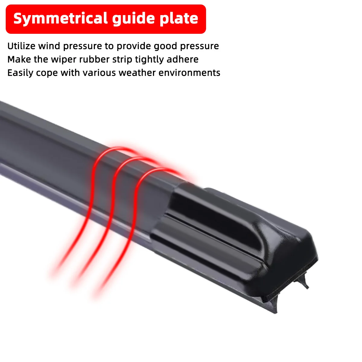 J/U hook General purpose car wiper silent car front windshield wiper soft double rubber strip windshield wiper 18"20"22"24"26" 4