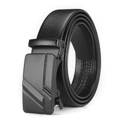 Luxury Men's Genuine Leather Belt with Metal Buckle - High-Quality & Versatile Fashion Accessory - 120cm (Style C)