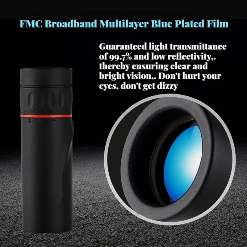 2000x24 HD Monocular Telescope Mini Portable Mobile Phone Telescope with Holder Outdoor Camping Hunting Birdwatching Telescopes