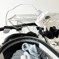 Nouveau support de caméra pour moniteur de bébé, support sur berceau de lit, support universel multifonction réglable à bras Long 4