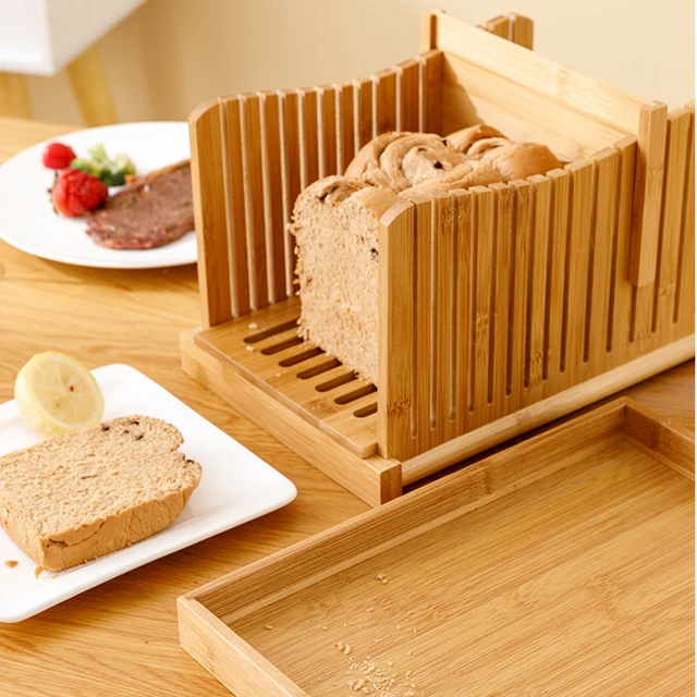 Bread Slicers for Homemade Bread Cakes,100% Organic Bamboo Bread
