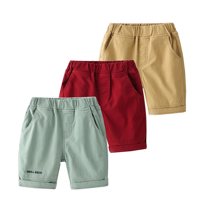 

Fashion Boys Summer Shorts Cotton Fabric Elastic Waist Toddler Knee Length Pants Baby Trousers Kids Children's Clothes