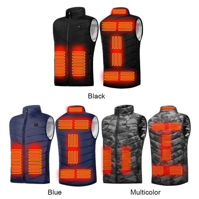 Gilet Chauffant Pour Homme TELGUUA - Batterie 12000mAh, 4 Zones De Chaleur, 3 Niveaux, Lavable