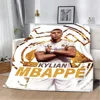 Printed Blanket Picnic Blanket Football K-Kylian Star M-Mbappé  Warm Blanket Soft and Comfortable Home Travel Birthday Gift 4