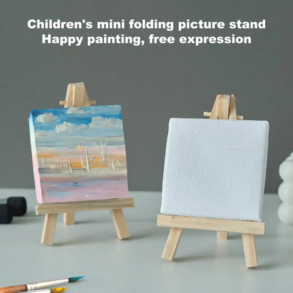 10 Pcs Oil Painting Board No Oil Leakage Triple Primed Wooden Mini Primer Stretch Canvas for Watercolor Acrylic Art Supplies