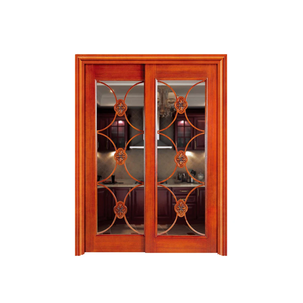 New Design Solid Wood Doors Half Glass Wooden Door - AliExpress 13