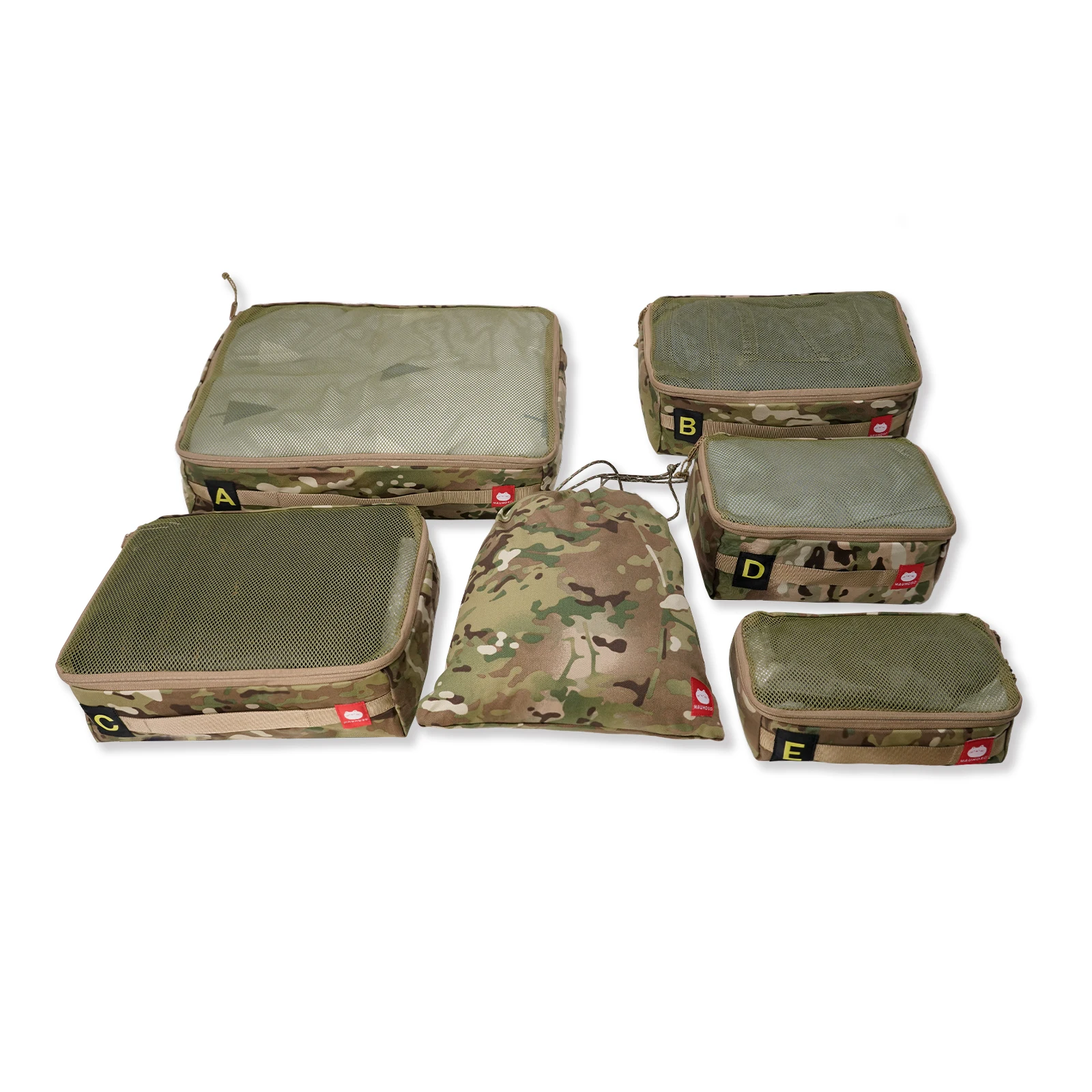 MAUHOSO 6 Set Packing Cubes,Compression Cubes For Suitcases Luggage (Multicam)