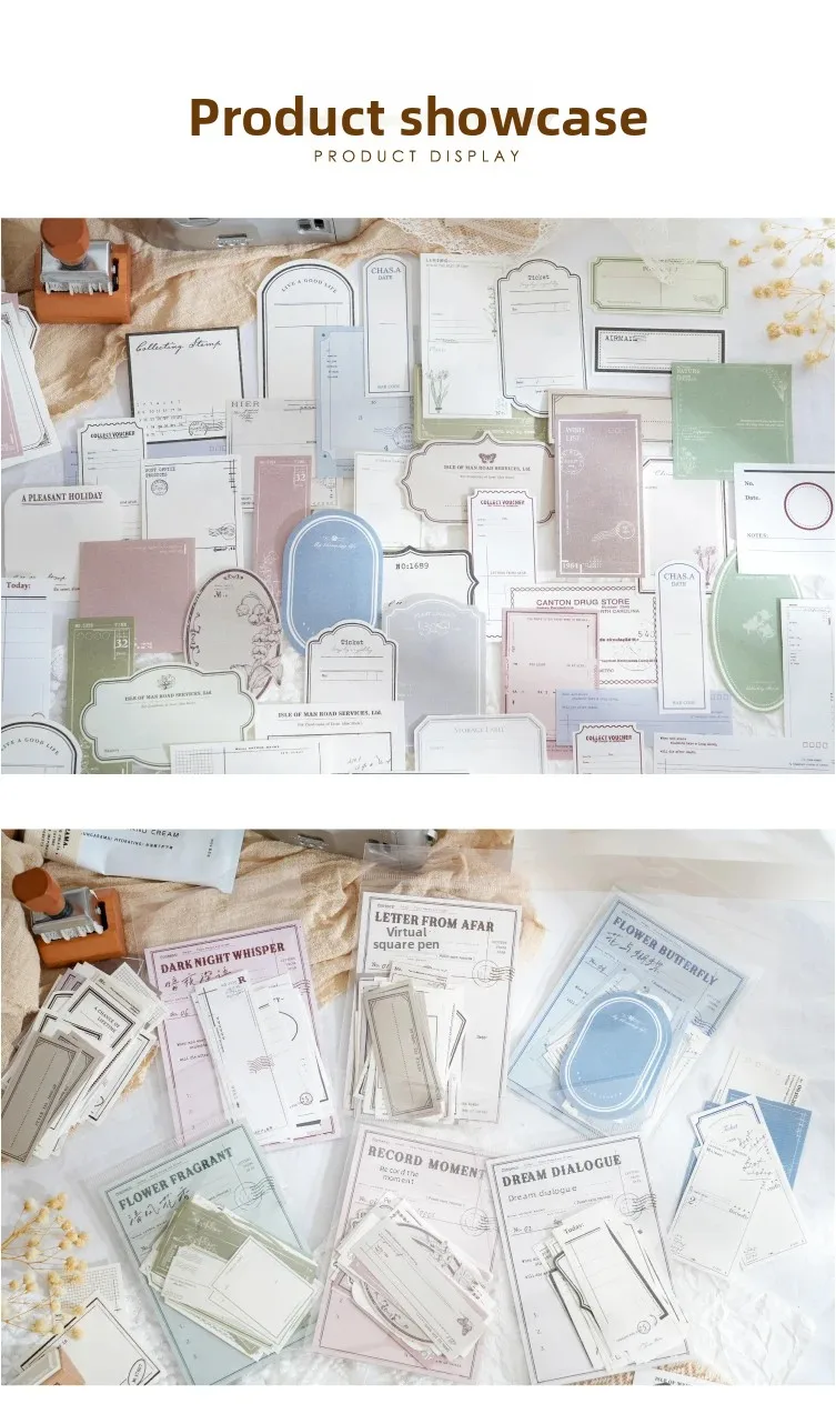 30 teile/los Umarmen Die Sommer Vintage Einfache Grenze Memo Pad Material Papier Kreative DIY Journal Collage Schreibwaren – Detail 3