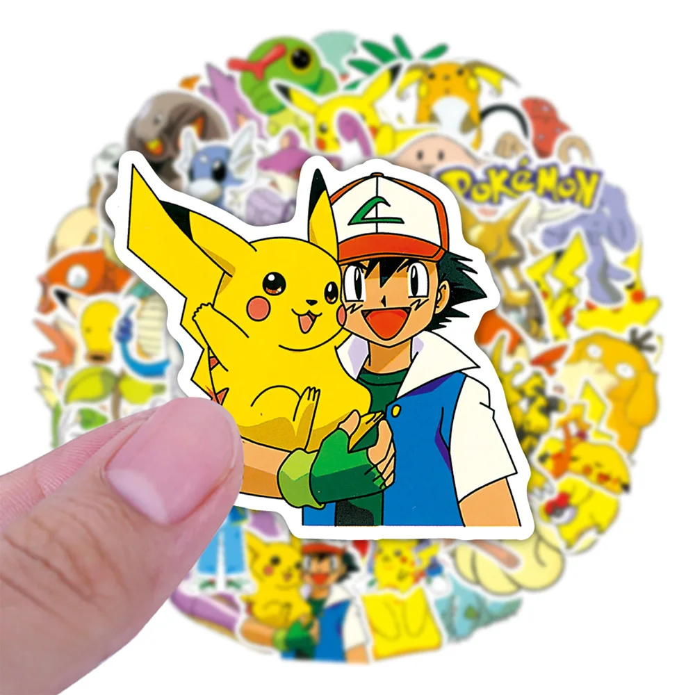 

10/30/50pcs Cute Pokemon Cartoon Stickers Kawaii Pikachu Anime Sticker DIY Motorcycle Water Bottle Cool Classic Graffiti Sticker
