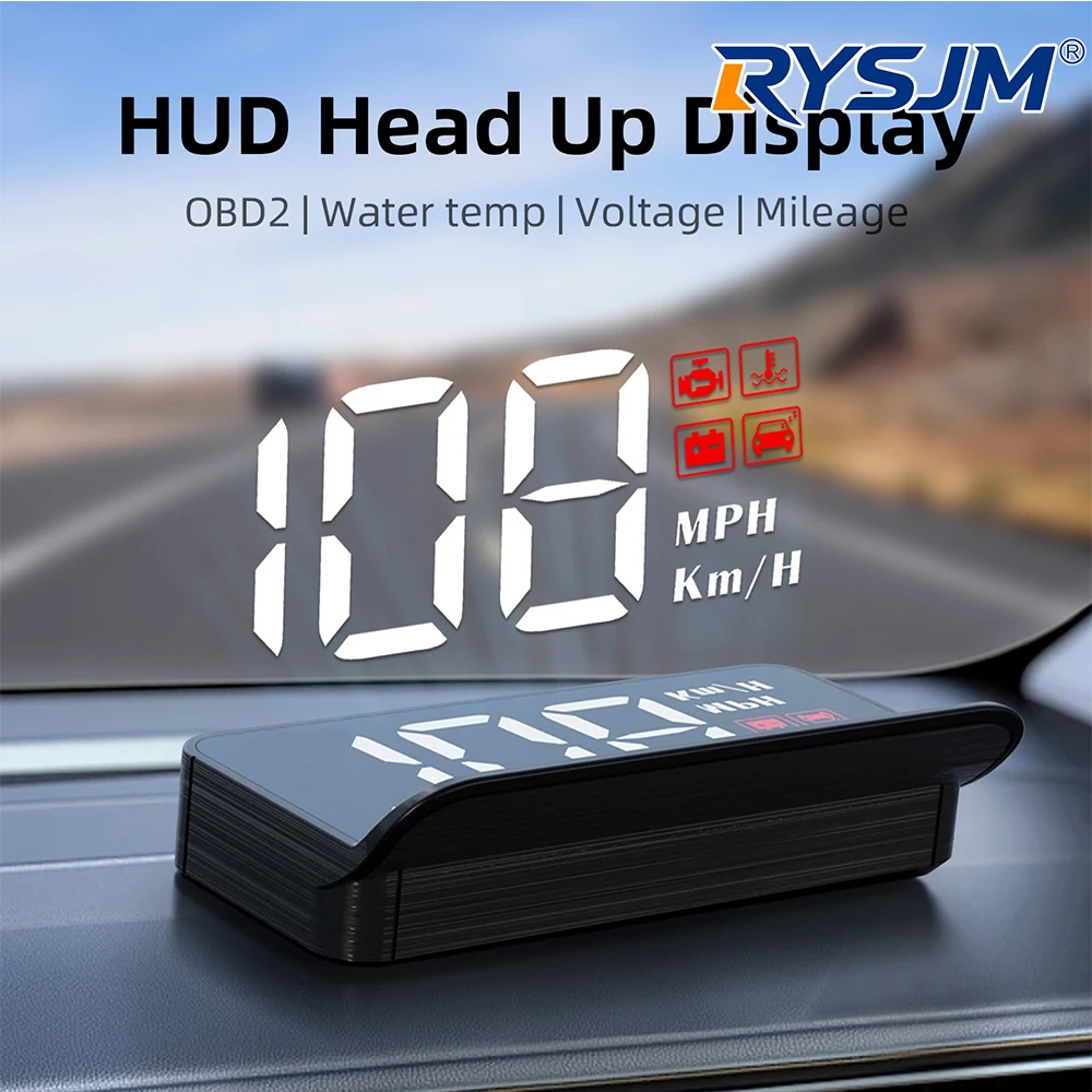 Pantalla HUD OBD2 M3, Computadora de Abordo para Auto, Proyección de Letras Grandes en el Parabrisas, E-OBD y GPS, Compatible con Todos los Autos M1 1