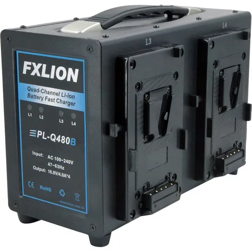 PL-Q480B 4 channel simultaneously charging Quad-Channel V-Mount Fast Battery Cha