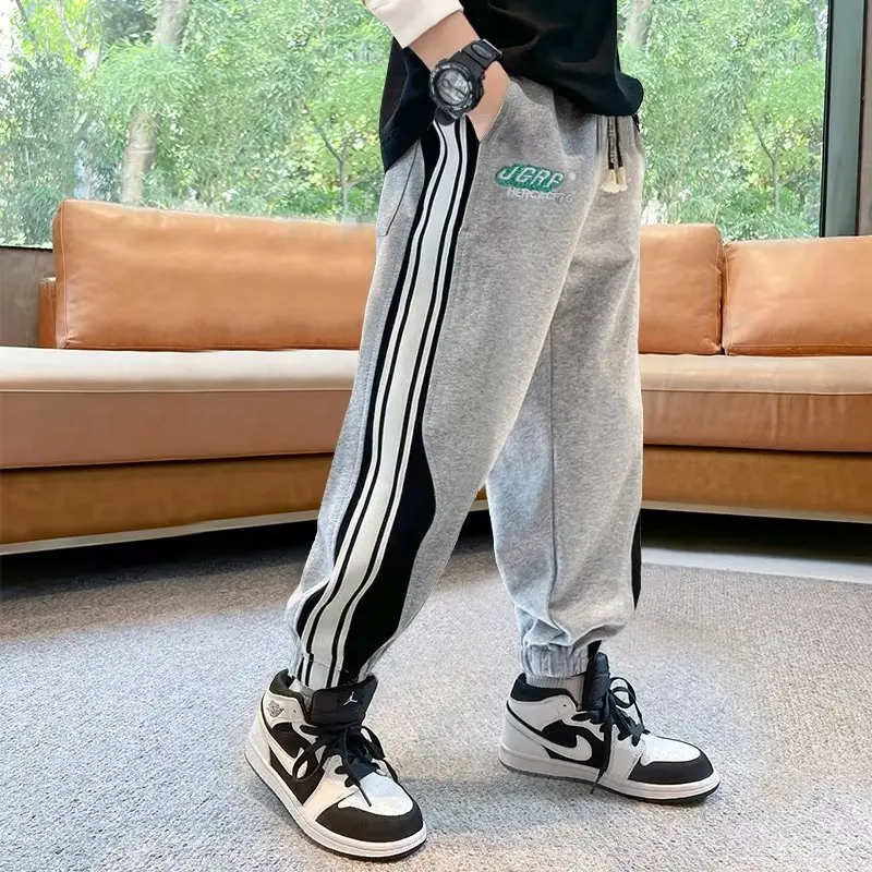Boys Cargo Pants Spring & Autumn Boy Trousers Casual Kids Sport Pants Teenage Children Clothes for 4 -13y Boys Solid Color