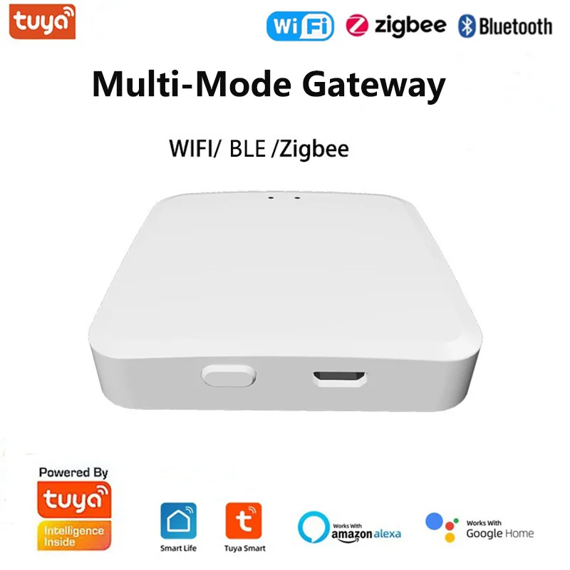 

Беспроводной шлюз Tuya Wi-Fi Zigbee, многорежимный пульт дистанционного управления голосом, работает с Alexa Google Alice