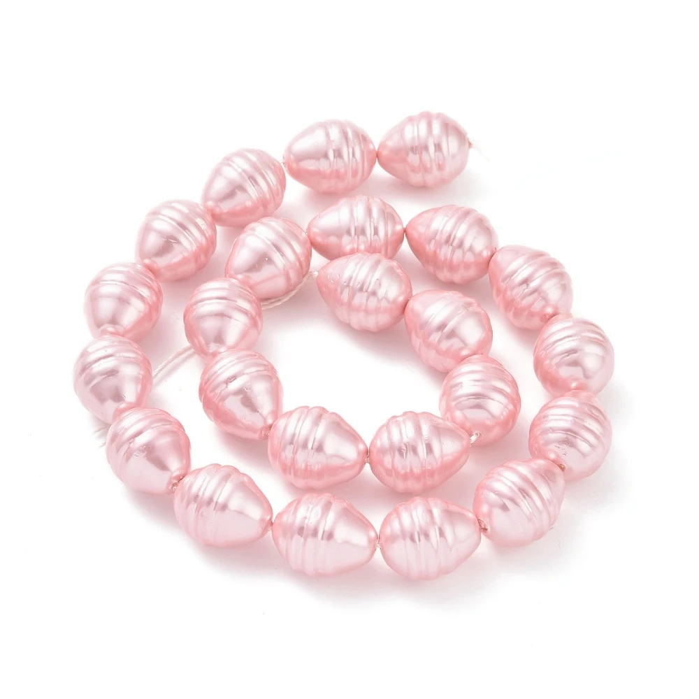 2Strand Electroplate Shell Pearl Beads Strands for jewelry making DIY bracelet necklace dangle earring decor,about 26pcs/strand