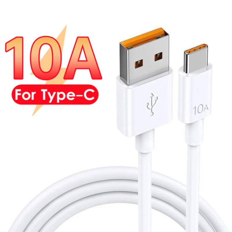 Cavo da USB A a USB C da 10A Cavo da 120 W per trasferimento dati di ricarica rapida per iPhone 15 Cavo USB tipo C Samsung Xiaomi Android