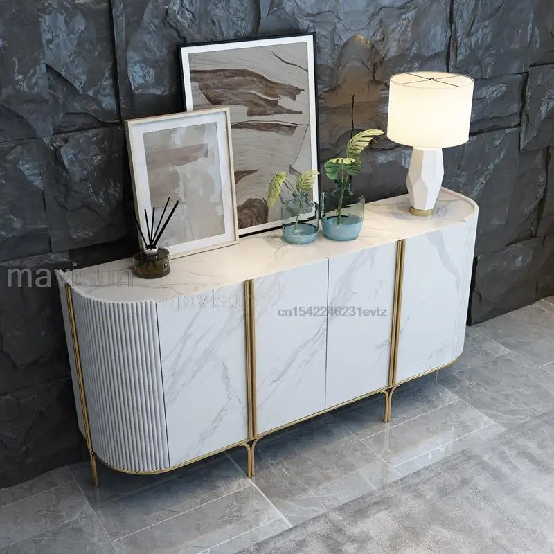 

Storage Wooden Space-Saving Furniture Floor Stand Kitchen Cabinet Buffet Cabinet For Family Customized Rock Board Sideboards