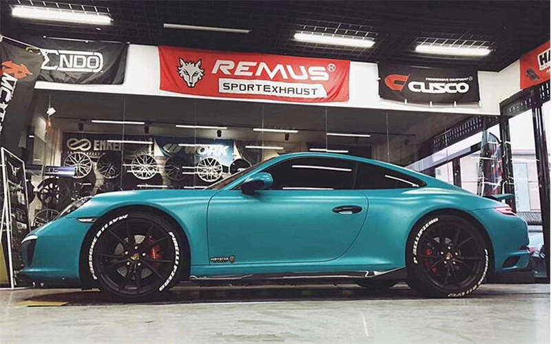 Voor Porsche 911 991.2 2015 2016 2017 2018 Echt koolstofvezel Voorlip Achterdiffuser Carrosserie Zijskirt Kit Kofferbakspoiler Refits - - Racext 65