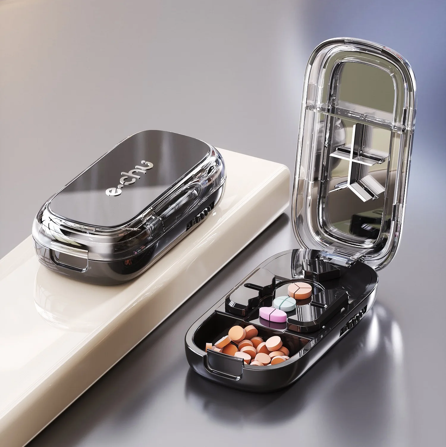 Quartering Pill Cutter Storage Box Portable Drug Tablet Medicine Dustproof thumbnail 11