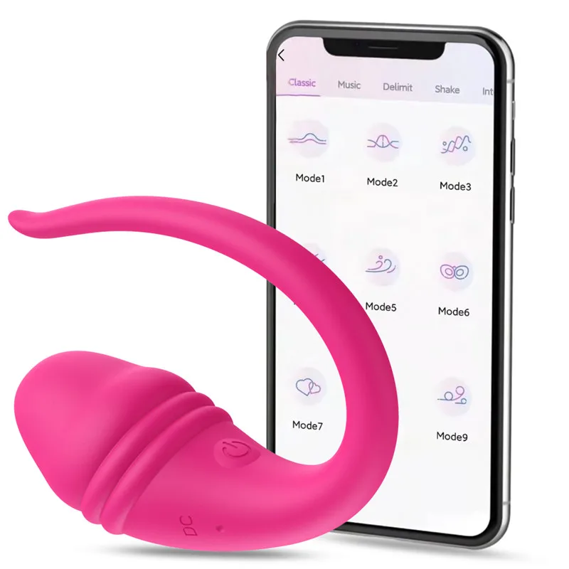 Dildo Vibratore Bluetooth Wireless per Donne APP Telecomando Uovo Vibrante Massaggiatore Punto G Mutandine Femminili_voghion.com