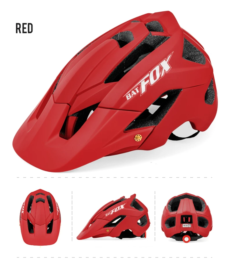 Bicycle Helmet for Adult Men Women MTB Bike Mountain Road Cycling Safety Outdoor Sports Safty Helmet with red body color