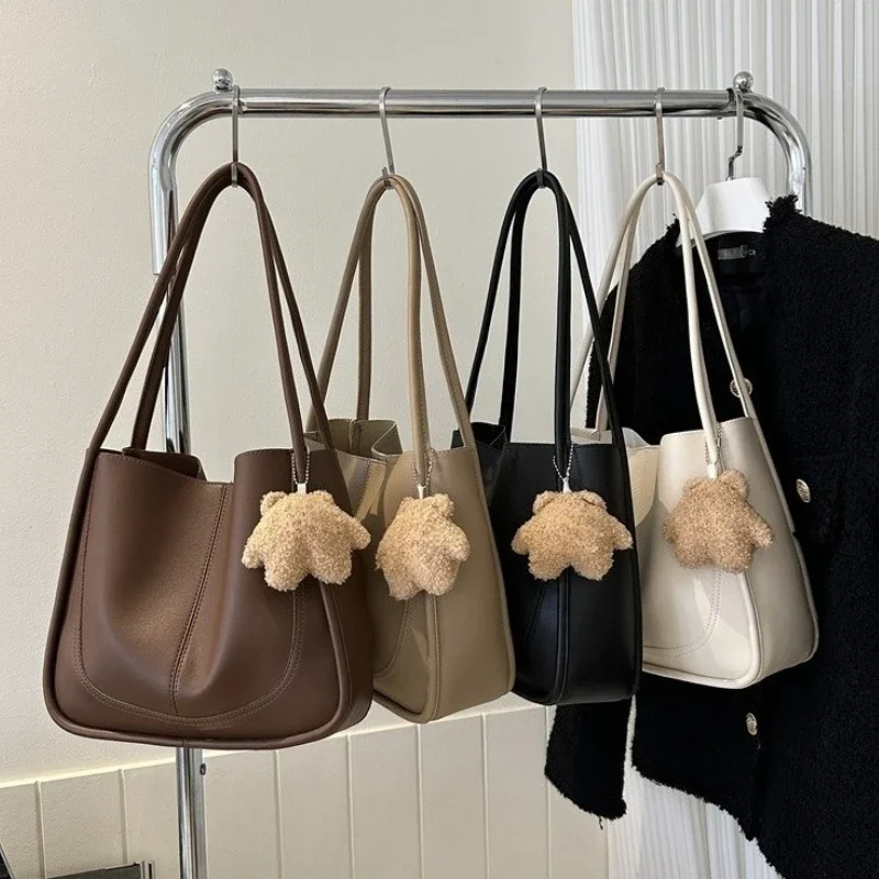 Large Capaci Buet Bag Women's Retro Versatile Single oulder Tote Bag Commuter Bag Soft PU Leather Magnetic Closure Handbag Purse