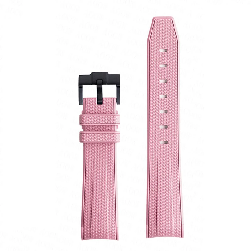 Premium 20mm Rubber Silicone Watch Band - Curved End Wrist Bracelet