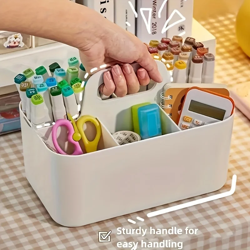 Multi-Functional Office Supplies Storage Box - Desk Organizer with Multiple Compartments for Markers, and Small Stationery Items