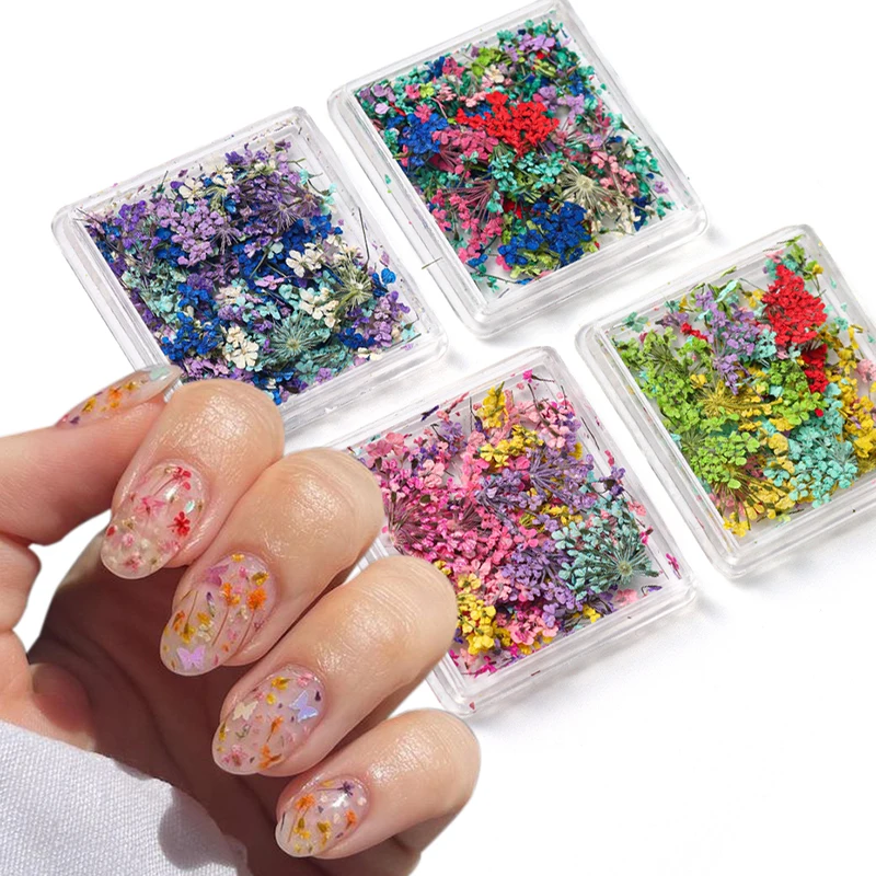Nail Art DIY Decorations Japanese Style Gel Dried Flower For Nails Art Jewelry Charms Flower Beauty Salon Decoration 2