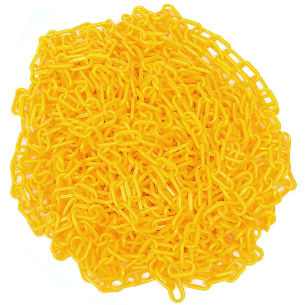 5M Yellow Decorative Chains For Barriers Safety Plastic Crowd Control Chain Halloween Wedding Party Decorations Plastic Security