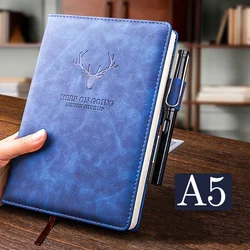 Premium Leather A5 Notebook - 360 - Page Thick Edition for Daily Business & School Use (Blue)