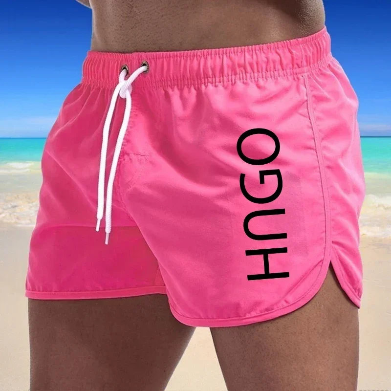 2024 Trend New Men Lightweight Swim Shorts Quick Dry Low Waist Beach Shorts Sexy Men's Swimsuit Trunk Summer Surf Shorts
