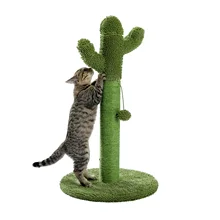 NEW2022 NEW2022 QI YG Cactus Cat Scratching Post with Natural Sisal Ropes Interactive Ball Cat Scratcher for Cats and Kittens tanie i dobre opinie CN (pochodzenie) Drewna AWJ0418 AWJ0419 AMT0003