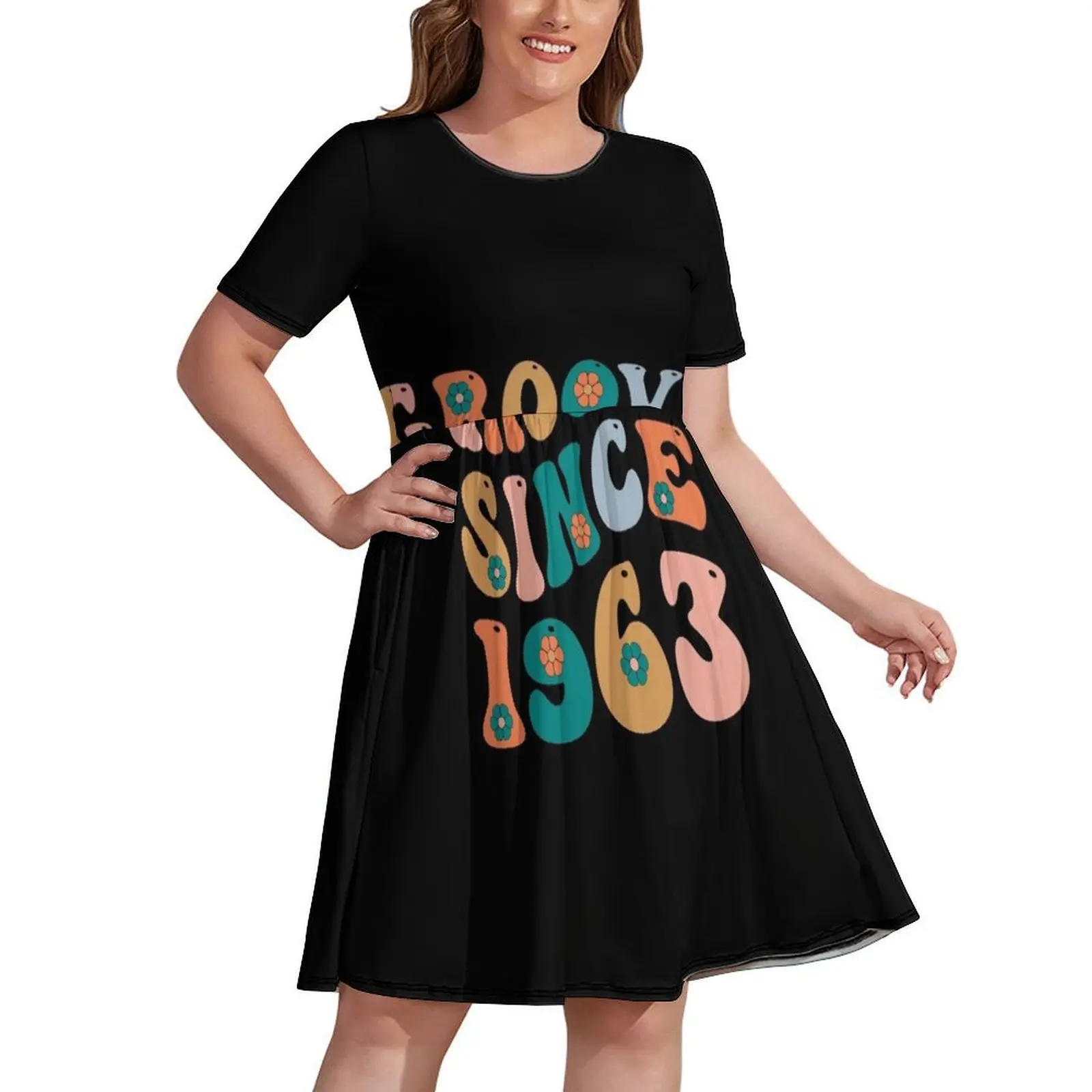 

Groovy Since 1963 61th Birthday Retro Groovy Birthday Dress dresses for woman 2024 Cocktail of dresses