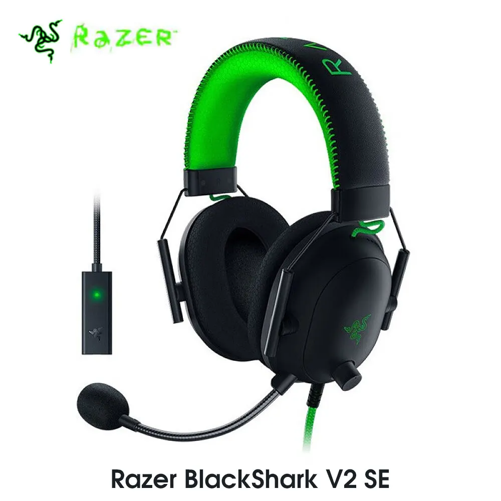 Razer-auriculares para juegos BlackShark V2 X/Pro/SE, cascos con cable con  controlador TriForce 50mm, HyperClear sonido envolvente 7,1, con micrófono  - AliExpress