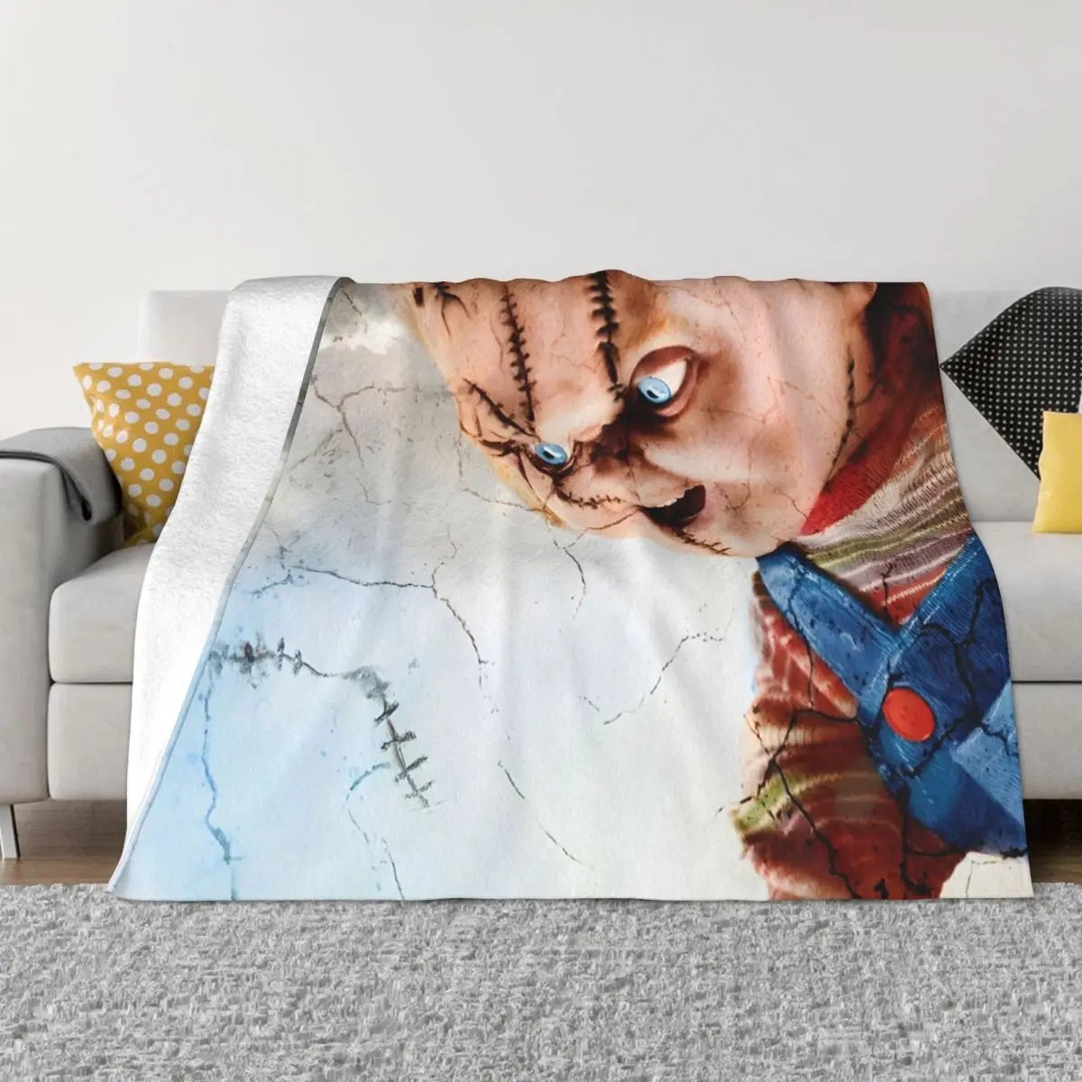 

Детское Фланелевое теплое одеяло из фильма ужасов Чаки, весенне-осеннее сломанное постельное белье