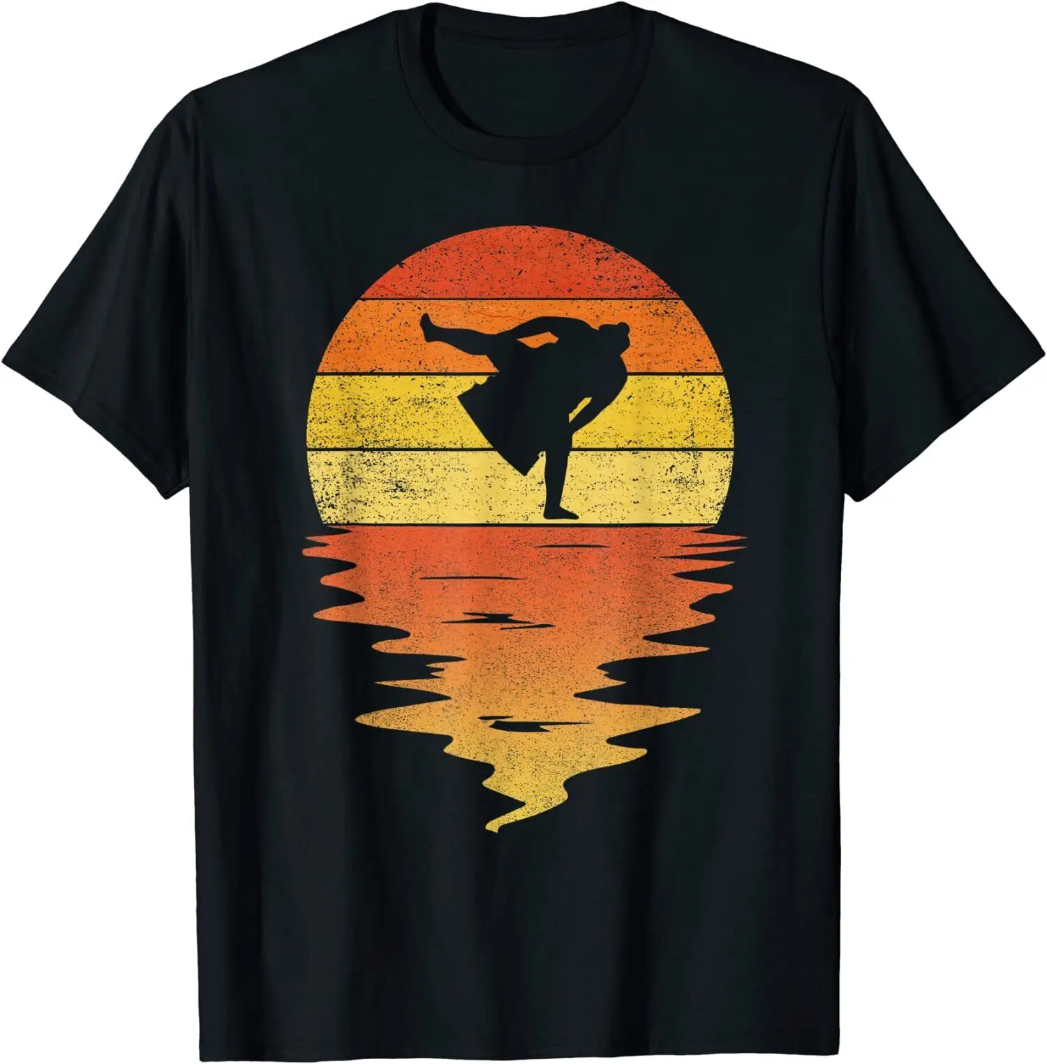 Gusseak Sumo Wrestling Retro Sunset Anni '70 Maglietta Vintage Maniche Lunghe O Corte