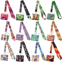 Ransitute R2798 Cartoon Horizontal Style Lanyard Card ID Holder Car KeyChain ID Card Pass Gym Phone Badge Kids Key Ring Holder