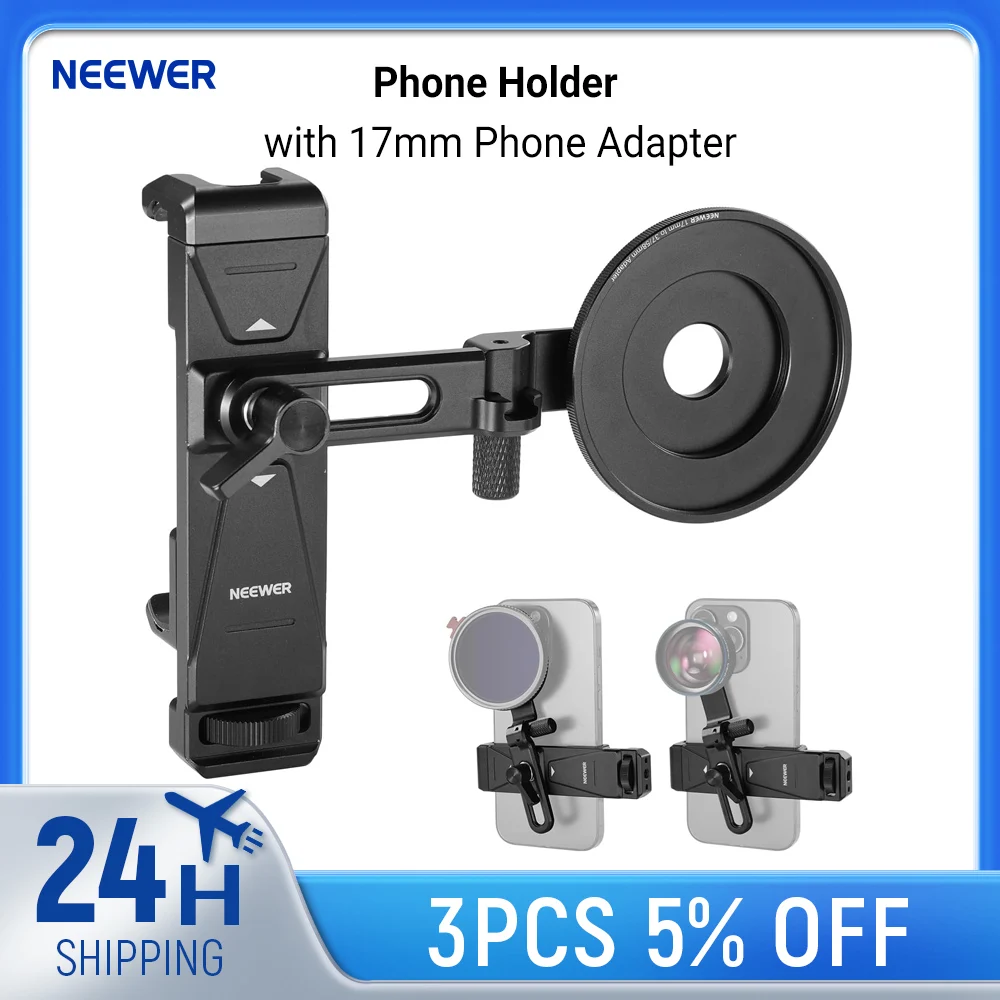 17mm 휴대폰 어댑터 및 17?37/58mm 필터 링이 포함된 NEEWER 휴대폰 ..